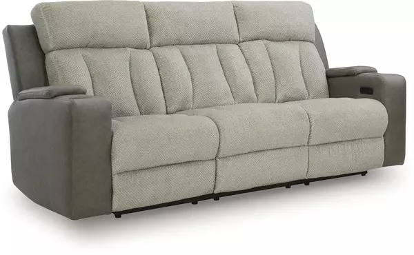 pwr rec sofa with adj headrest by ashley