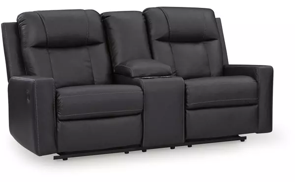 dbl rec loveseat w/console by ashley