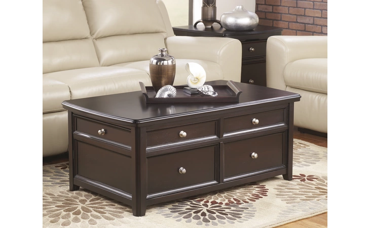 T771-20 Carlyle - Almost Black LIFT TOP COFFEE TABLE