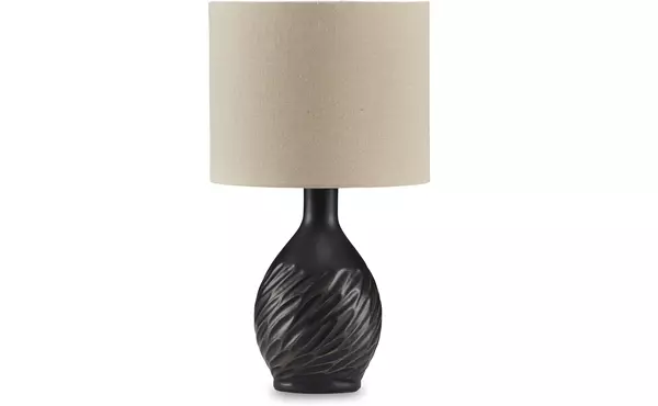 garinton black ceramic table lamp (1/cn) by ashley
