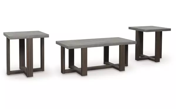dynnford gray/brown occasional table set (3/cn) by ashley