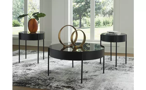 ardoline black occasional table set (3/cn) by ashley