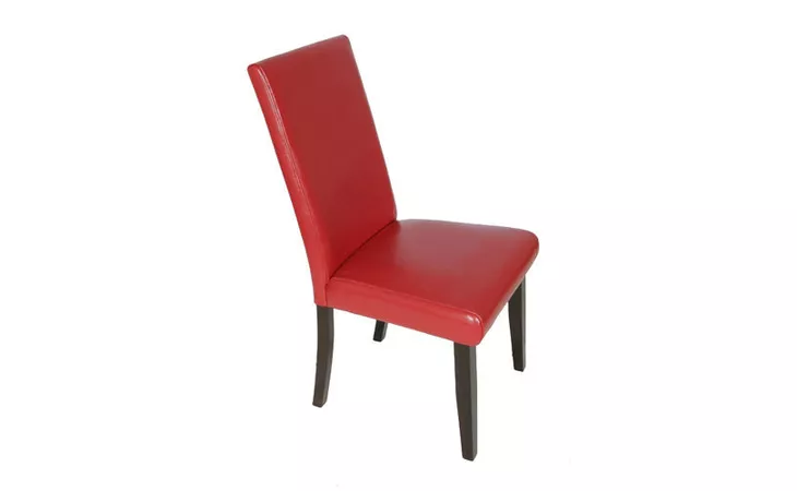 SK1198LR  SOPHIE RED LEATHER PARSON CHAIR