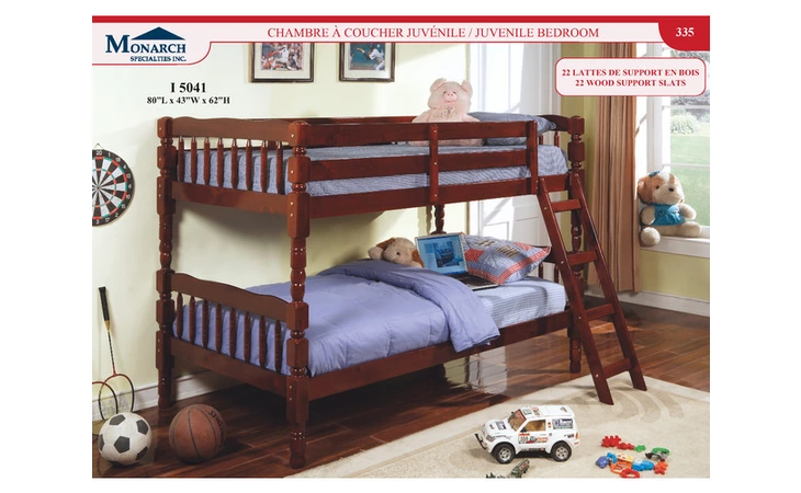I5041BOX2/2  CHERRY WOOD TWIN BUNK WITH LADDER