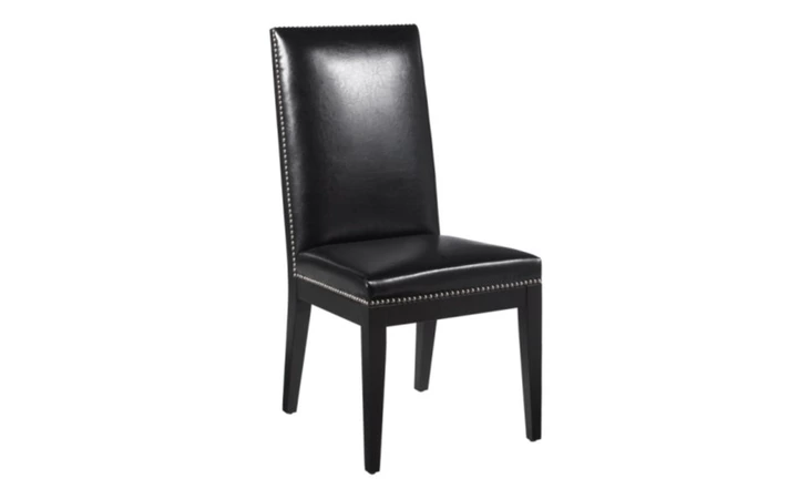 42992  ST.TROPEZ DINING CHAIR - BLACK LEATHER*PG66