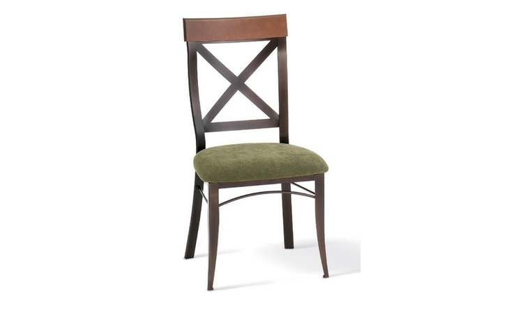 35214D Kyle CHAIR KYLE DISTRESSED SOLID WOOD SEAT AND ACCENT WITH METAL BACKREST