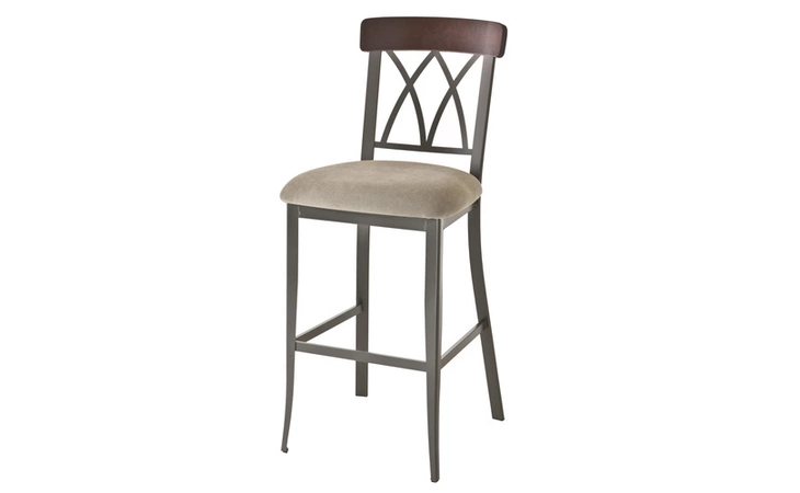 40205-26  BRITTANY NON SWIVEL STOOL - UPHOLSTERED SEAT - WOOD SEAT