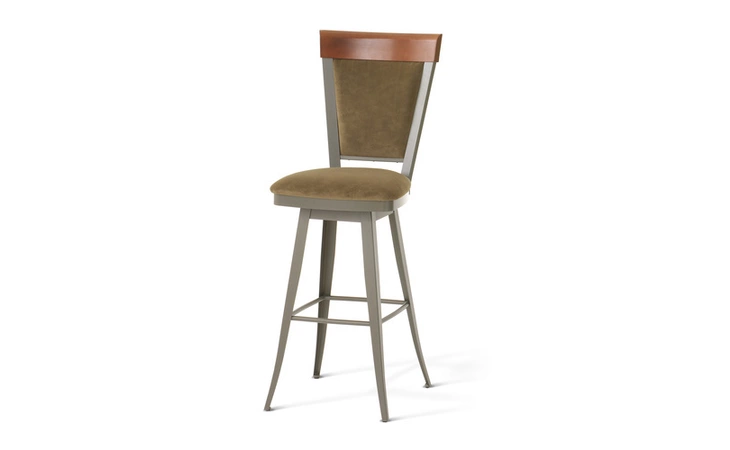 41410-30 Eleanor ELEANOR BAR HEIGHT UPHOLSTERED SEAT AND BACKREST WITH SOLID WOOD (BIRCH) ACCENT