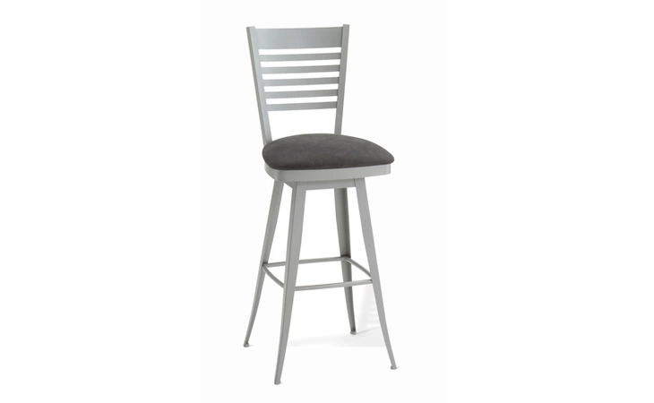 41498-30D Edwin SWIVEL STOOL BAR HEIGHT EDWIN DISTRESSED SOLID WOOD SEAT AND METAL BACKREST