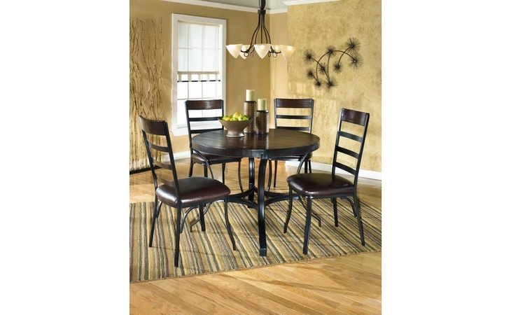 D346-225  DRM BASE W 4 UPH CHAIRS (5 CN)-DINING-DORIAN