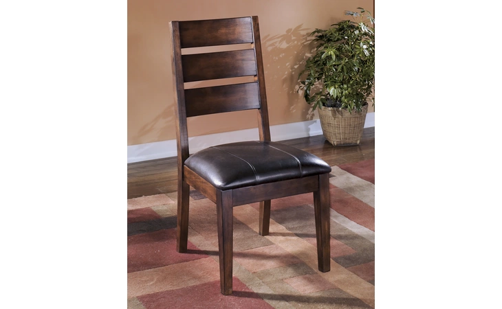 D442-01 LARCHMONT - BURNISHED DARK BROWN DINING UPH SIDE CHAIR (2 CN)