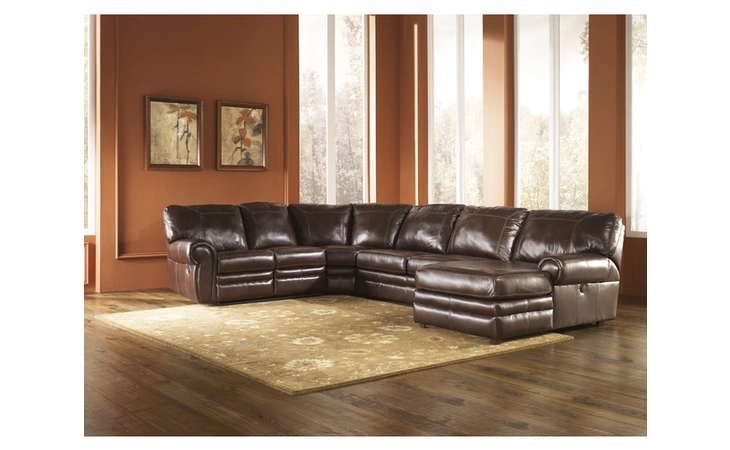 4310079  LAF PRESS BACK POWER CHAISE-SECTIONALS-MERRION - MAHOGANY