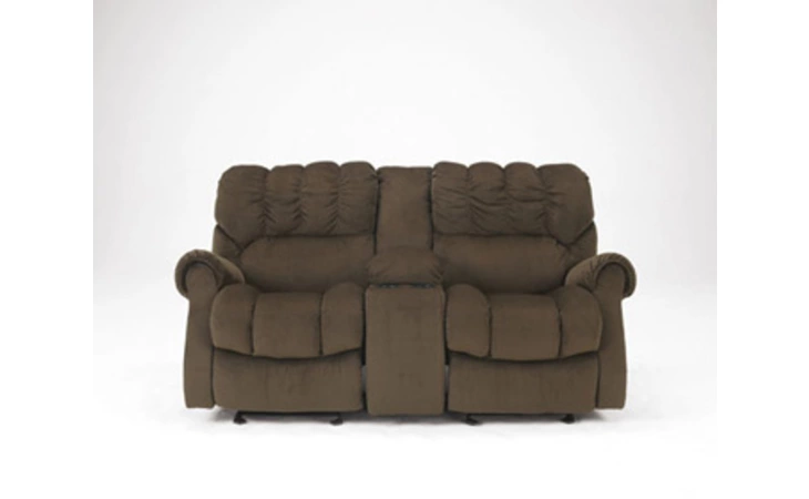 7420143  GLIDER REC LOVESEAT W CONSOLE-MOTION UPHOLSTERY-SORRELL - JAVA