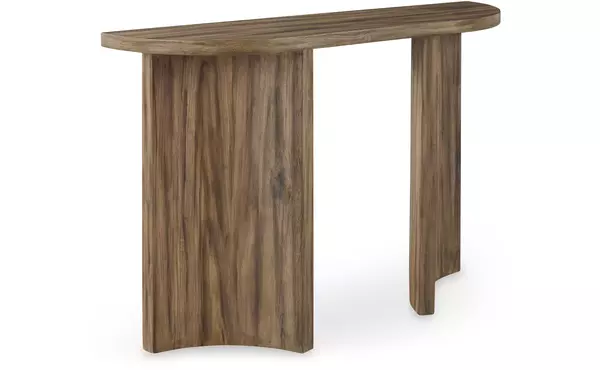 austanny warm brown sofa table by ashley