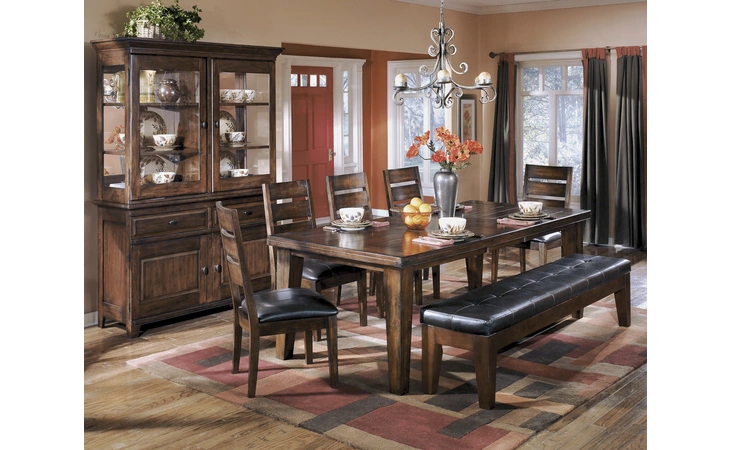 D442-45 LARCHMONT - BURNISHED DARK BROWN RECT DINING ROOM EXT TABLE