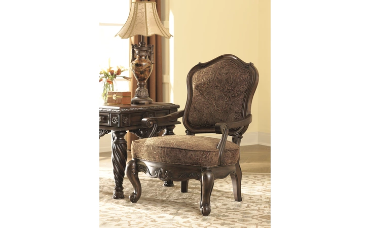 2260360 NORTH SHORE - DARK BROWN SHOWOOD ACCENT CHAIR