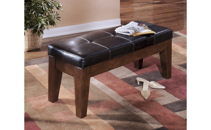 D442-00 LARCHMONT - BURNISHED DARK BROWN LARGE UPH DINING ROOM BENCH