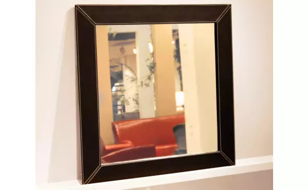 rio leather wall mirror by decor rest