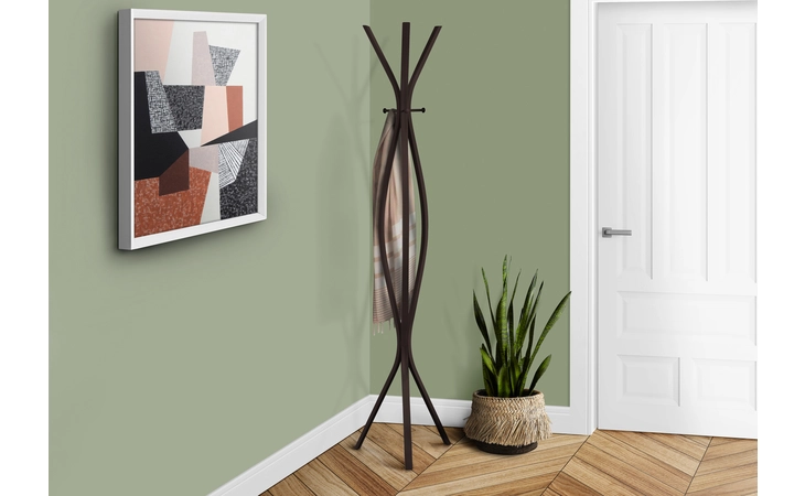 I2016 COAT RACK - 72 H - ESPRESSO METAL CONTEMPORARY STYLE MONARCH SPECIALTIES  I2016