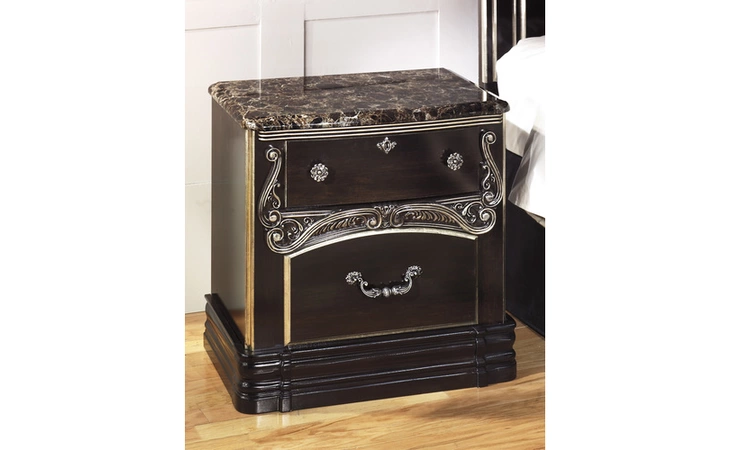 B334-92 HOPEDALE TWO DRAWER NIGHT STAND