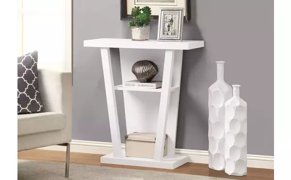 accent table - 32 l - white hall console by monarch specialties