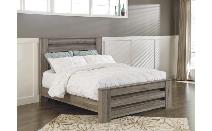 QUEEN PANEL RAILS ASHLEY Zelen Warm Gray B248-98