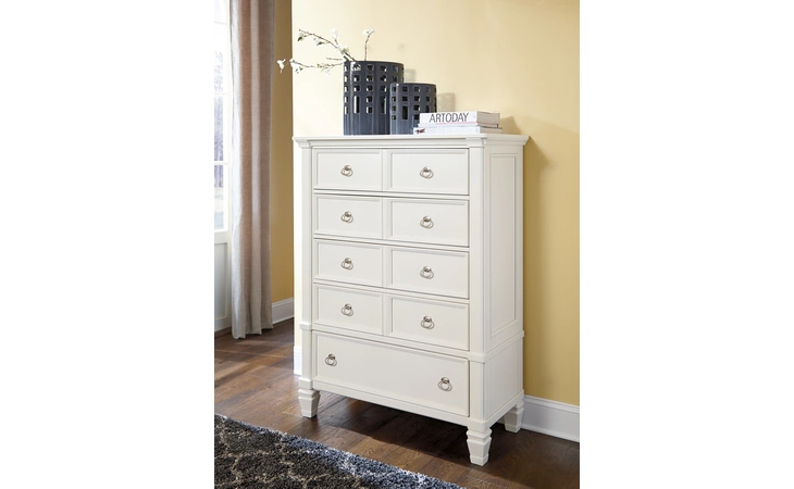 CHEST ASHLEY Prentice White B672-46