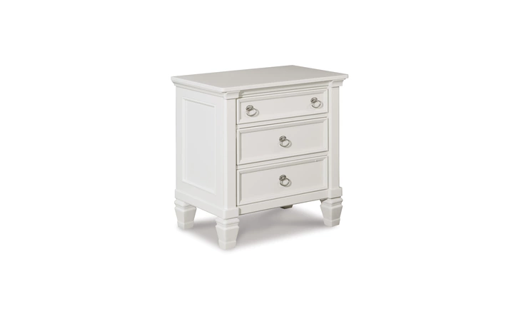 THREE DRAWER NIGHT STAND ASHLEY Prentice White B672-93