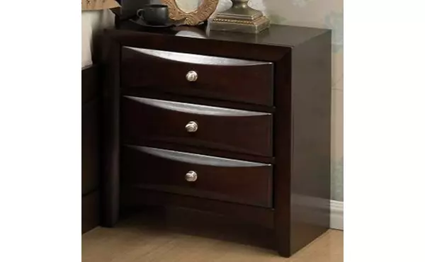 nightstand 3drw black by lifestyle