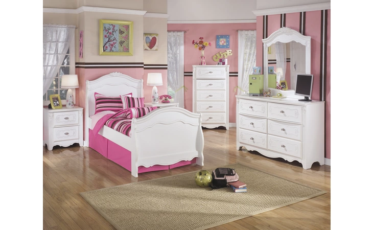 TWO DRAWER NIGHT STAND ASHLEY EXQUISITE Two Drawer Night Stand B188-92