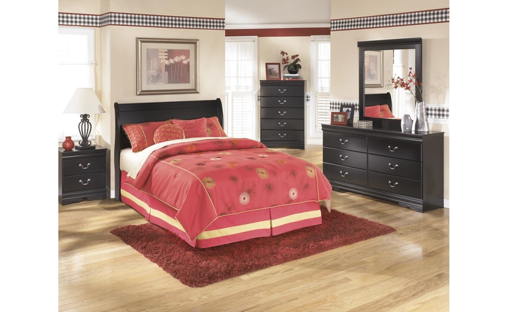 FULL SLEIGH HEADBOARD ASHLEY Huey Vineyard Black B128-87