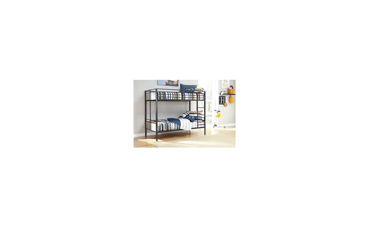B109-57 NOTELLY TWIN TWIN METAL BUNK BED
