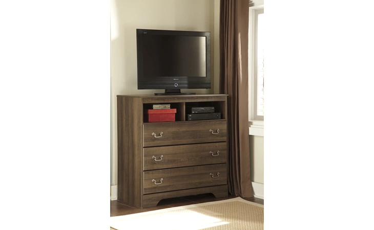 B216-39 Allymore - Brown MEDIA CHEST ALLYMORE BROWN