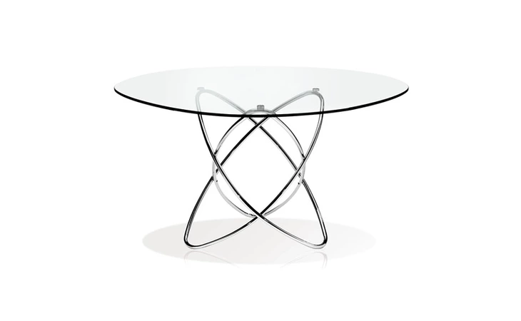 SEF2135AA  STANLEY RND GLASS TOP DINING TABLE