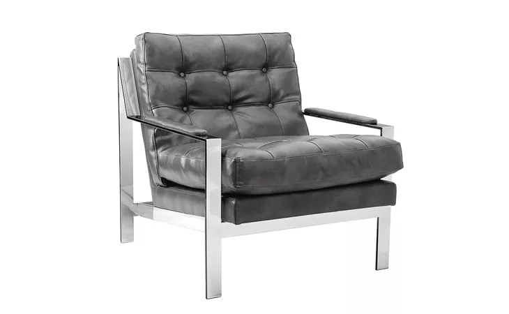 100118 COURT COURT ARMCHAIR - STAINLESS STEEL - CANTINA MAGNETITE (FORMERLY NOBILITY GREY)