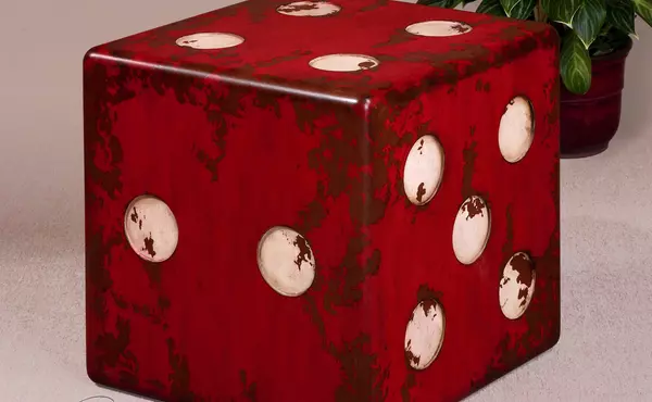 dice accent table by uttermost