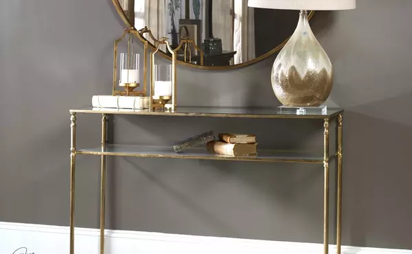 henzler console table by uttermost