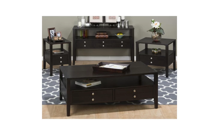 975-1  COFFEE TABLE WITH 2 PULL-THRU DRAWERS