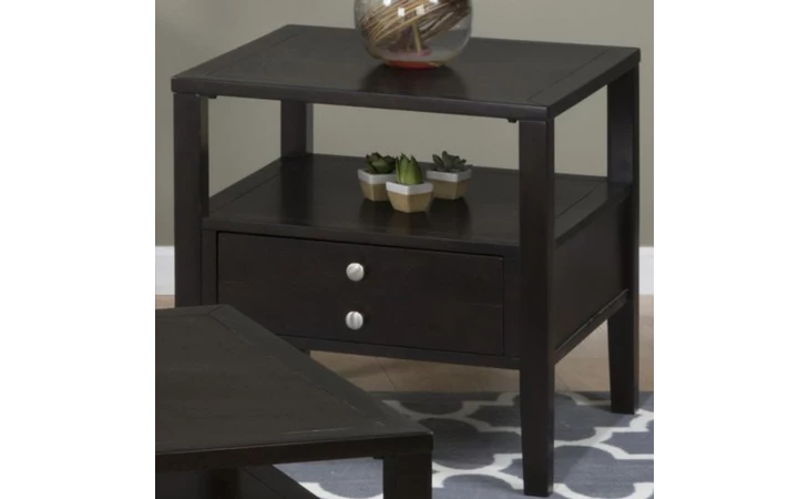 975-3  END TABLE WITH DRAWER & SHELF