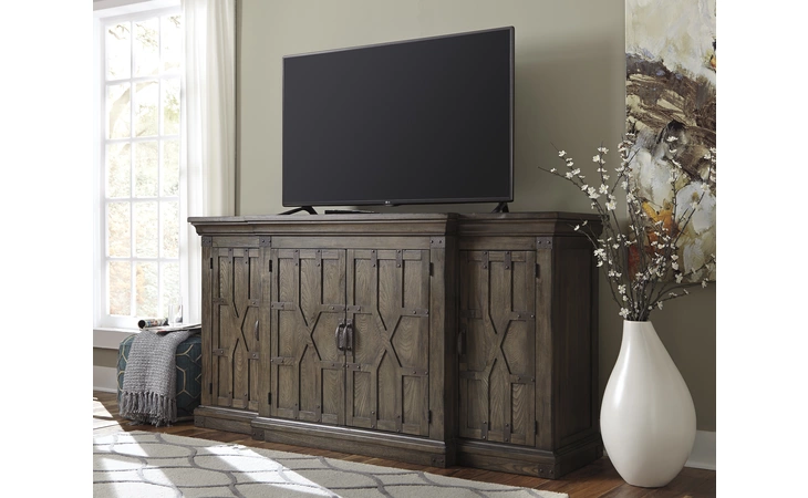 W846-48  EXTRA LARGE TV STAND BURLADEN