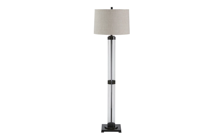 L430161  GLASS FLOOR LAMP (1 CN) TALAR