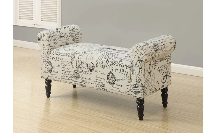 I8915  BENCH - 44 L - TRADITIONAL STYLE VINTAGE FRENCH FABRIC