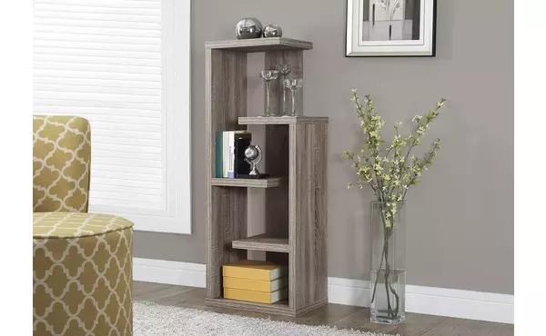bookcase - 48 h - dark taupe accent display unit by monarch specialties