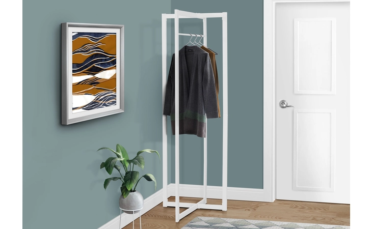 I2151  COAT RACK - 72 H - WHITE METAL