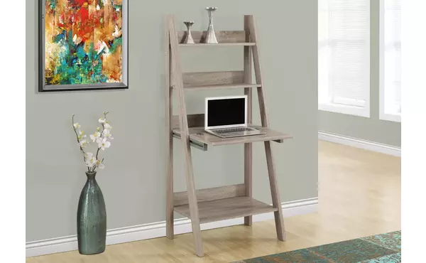 computer desk - 61 h - dark taupe ladder style by monarch specialties