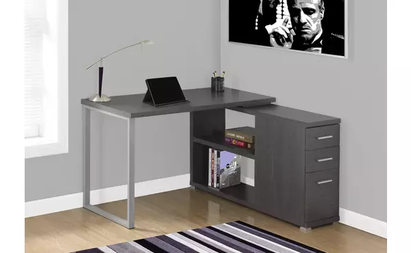 computer desk - grey left or right facing corner by monarch specialties
