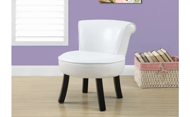I8155  JUVENILE CHAIR - WHITE LEATHER-LOOK