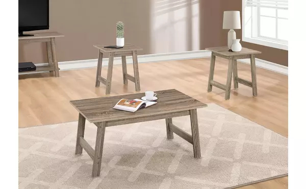 table set - 3pcs set - dark taupe by monarch specialties