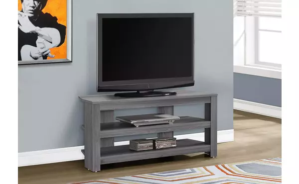tv stand - 42 l - grey corner by monarch specialties