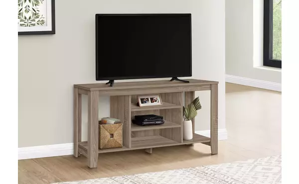 tv stand - 48 l - dark taupe by monarch specialties